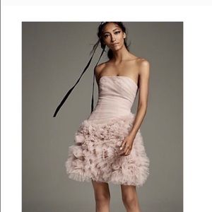 Vera Wang Strapless Draped Tulle Mini Dress bundle